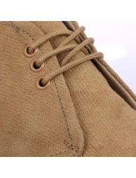 Men's Fred Perry Hawley Corduroy Boots in Cream - 4