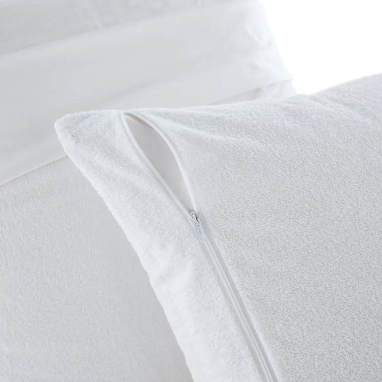Terry Towelling Pillow Protector with Anti-Microbial Treatment - 2