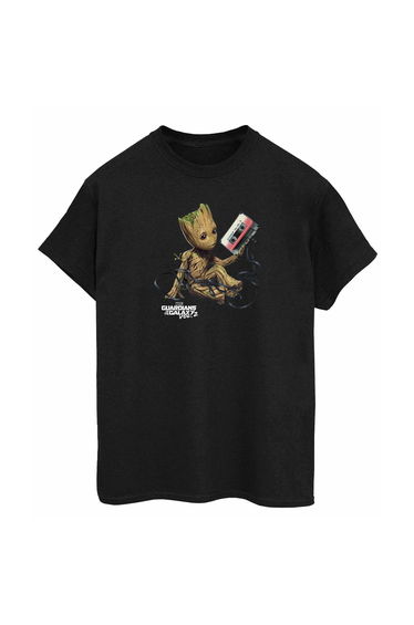 Guardians Of The Galaxy 2 Mens Groot Tape Cotton T-Shirt - Black