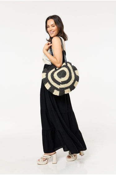 Round Woven Beach Tote Bag