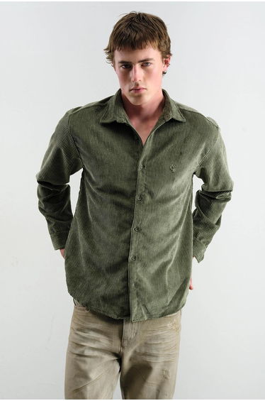 Men's Loose Fit Velvet Shirt GIESTO