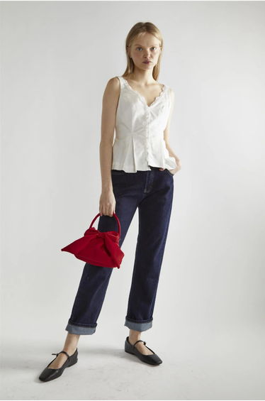Dark-Indigo Straight-Leg Jeans