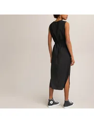 Sleeveless Midi Shift Dress - 5