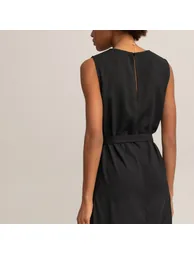 Sleeveless Midi Shift Dress - 4