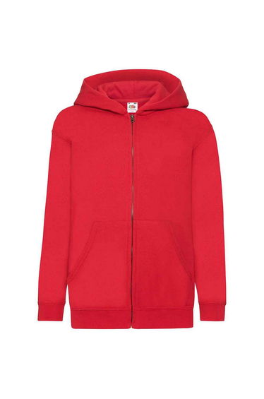 Fruit Of The Loom Childrens/Kids Hooded Sweatshirt - Red