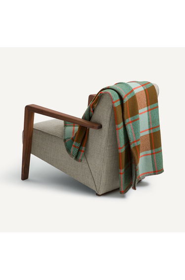 Kaspi Checked Throw in Wool