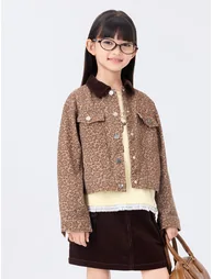 Girls' Textured Overshirt Jacket - 2