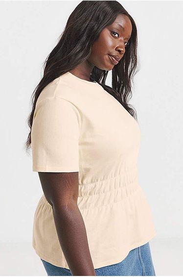 Shirred Waist T-Shirt