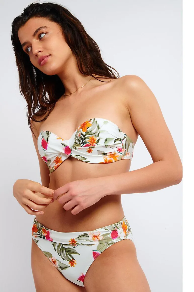 Sakata Palmrose Bandeau Bikini Top in Floral Print