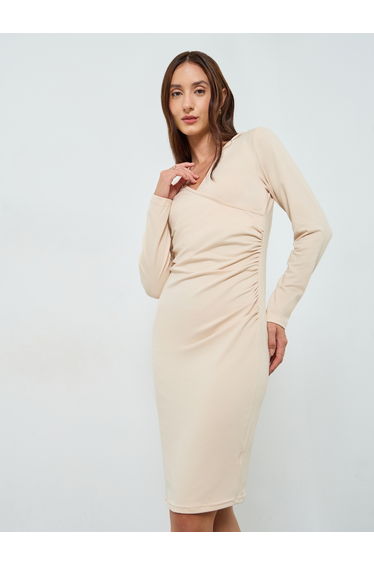 Women Hooded Bodycon Knee Length Dress
