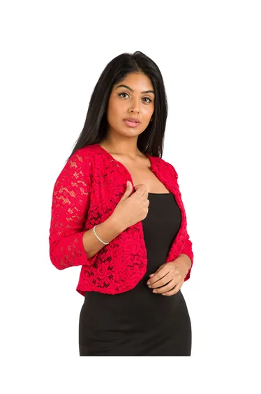 All Over Lace Open Evening Shrug