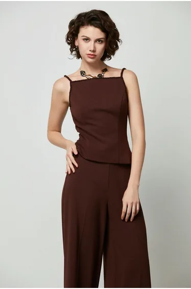 Beads straps Jersey Top