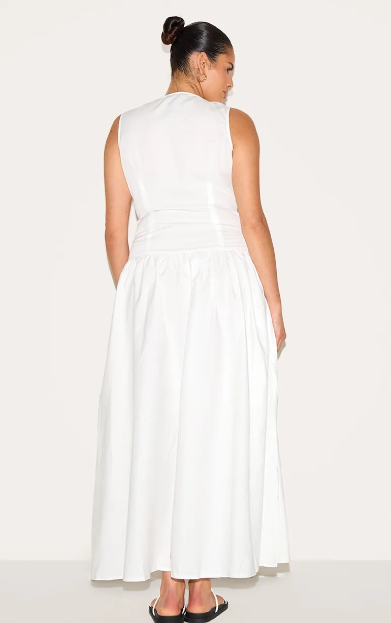 cream cotton maxi dress Sarah Cotton Rouged Maxi Dress In Cream – K. A. Classics