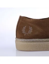 Men's Fred Perry Linden Suede Trainers in Cream - 5