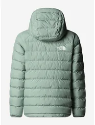 The North Face Girls Reversible Perrito Hooded Jacket in Green - 2