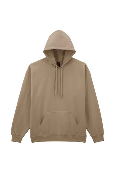 Gildan Mens Midweight Soft Touch Hoodie - Brown Savana