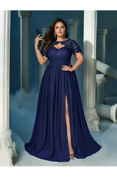 QOQ Elegant Temperament Plus Size Bridesmaid Dresses Women Formal Dress
