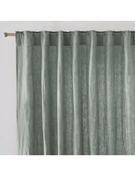 Onega Washed Linen Single Curtain with Concealed Tabs - 4