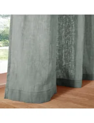 Onega Washed Linen Single Curtain with Concealed Tabs - 8