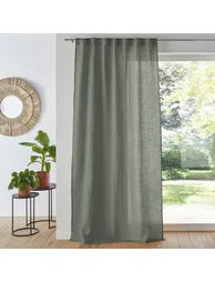 Onega Washed Linen Single Curtain with Concealed Tabs - 1