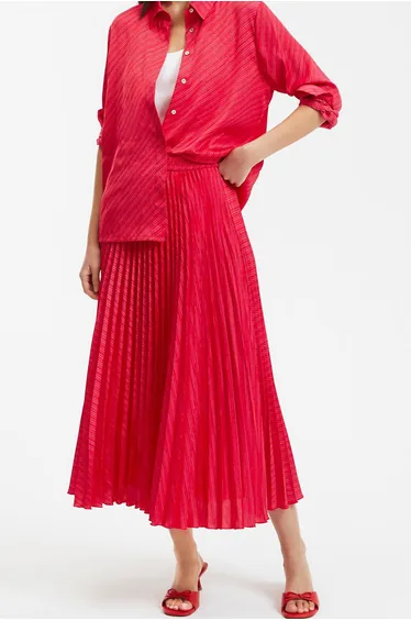 Pleated Midaxi Skirt