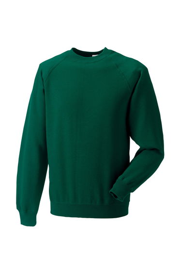 Russell Mens Spotshield Raglan Sweatshirt - Bottle Green