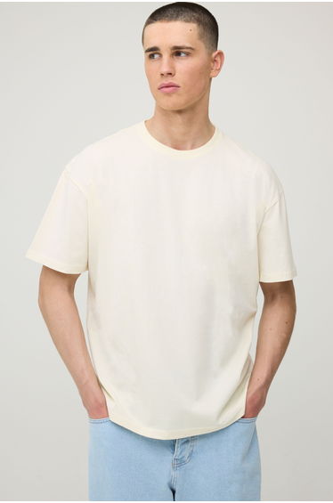 Ecru Oversized Monaco Landscape Print T-Shirt - ecru