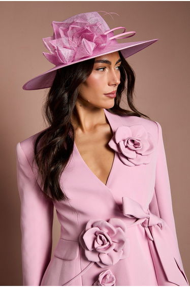 Lisa Tan Origami Flower Fedora Hat