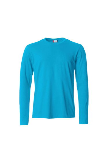Clique Mens Basic Long-Sleeved T-Shirt - Turquoise