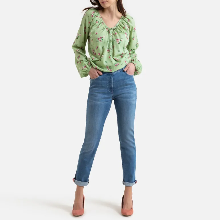 Regular Straight Jeans in Organic Stretch Drenim, Length 30.5'' - 1