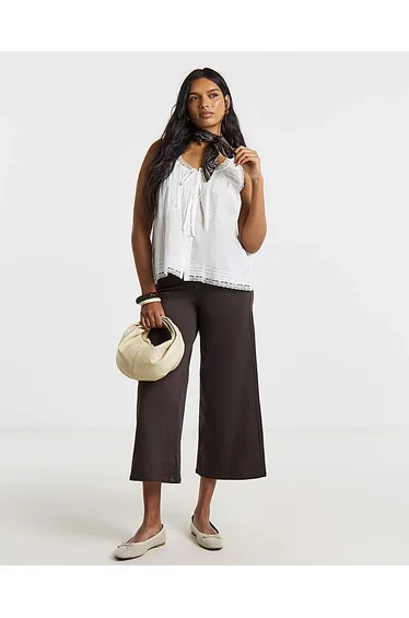 White Scoop Neck Prairie Cami
