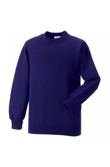 Jerzees Schoolgear Childrens Raglan Sleeve Sweatshirt (Pack of 2) - Purple