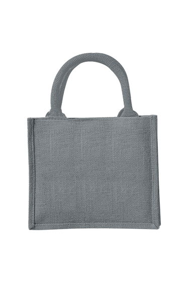 Westford Mill Jute Mini Gift Bag (6 Litres) (Pack Of 2) - Graphite Grey/Graphite Grey