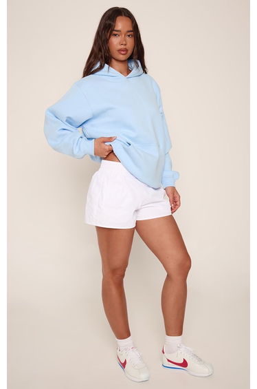 White Lightweight Shell Runner Gym Shorts