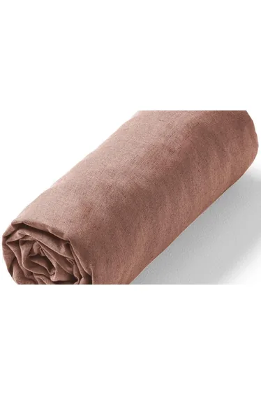 شرشف سرير كتان مغسول بحواف مطاطية