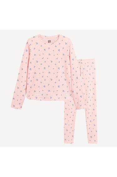 Floral Print Cotton Long Sleeve Pyjamas