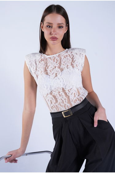 Women's Black High Neck Hidden Zipper Sleeveless Knitted Blouse