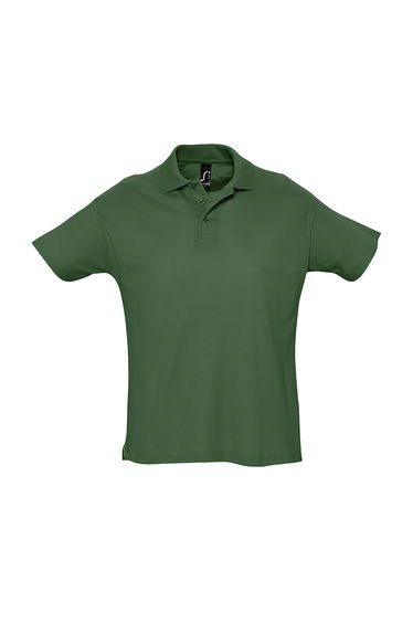 SOLS Mens Summer II Pique Short Sleeve Polo Shirt - Forest Green