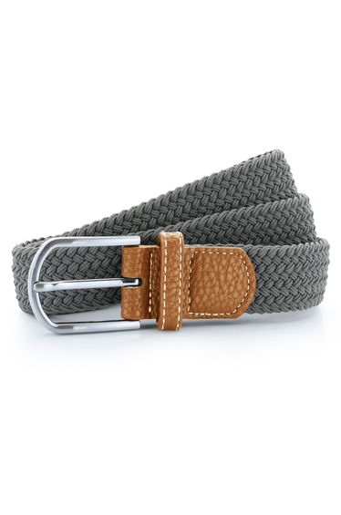Asquith & Fox Mens Woven Braid Stretch Belt - Slate