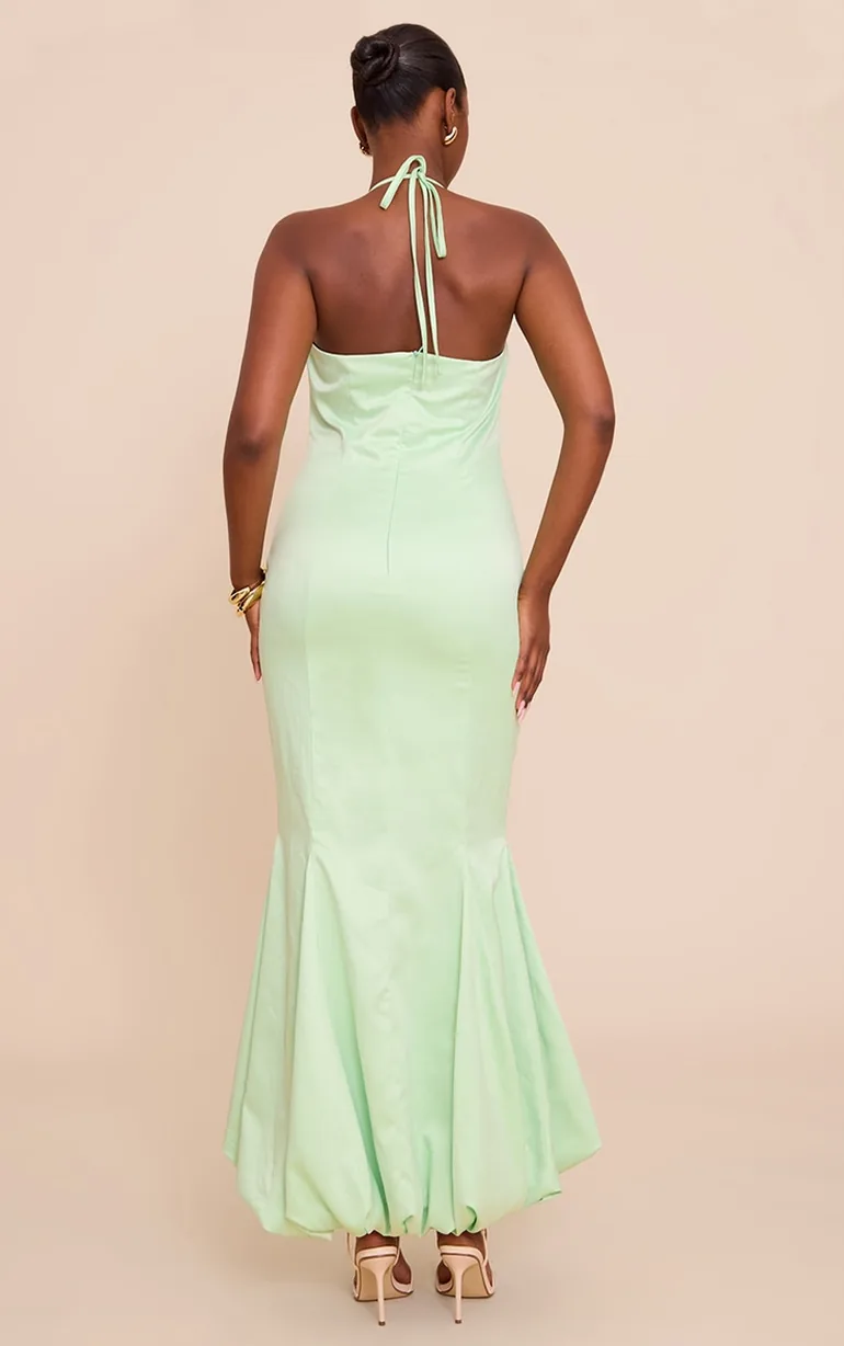 green puffball dress Green Puff Sleeve Mini Dress - All Dresses