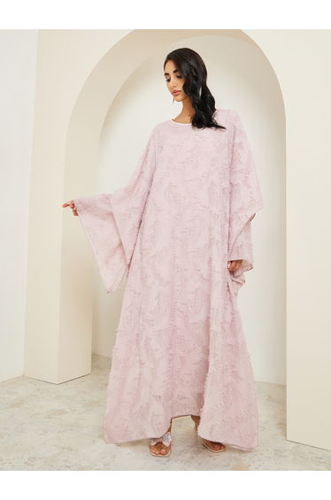 Women Lilac Textured Maxi Kaftan