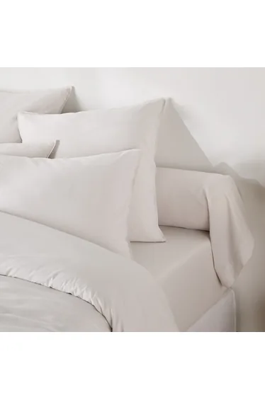 Scenario Plain 100% Washed Cotton Bolster Cover