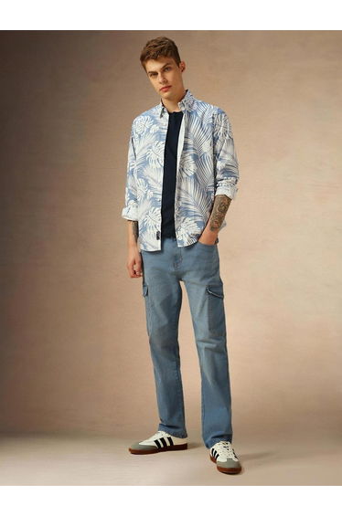 Floral Print Button-Down Shirt