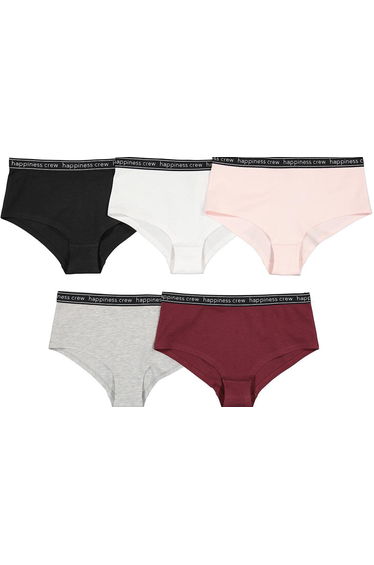 Pack of 5 Shorts in Plain Cotton