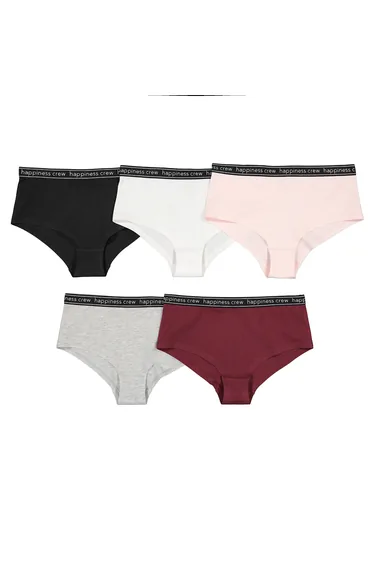Pack of 5 Shorts in Plain Cotton