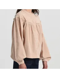 Draping Long Sleeve Blouse - 2