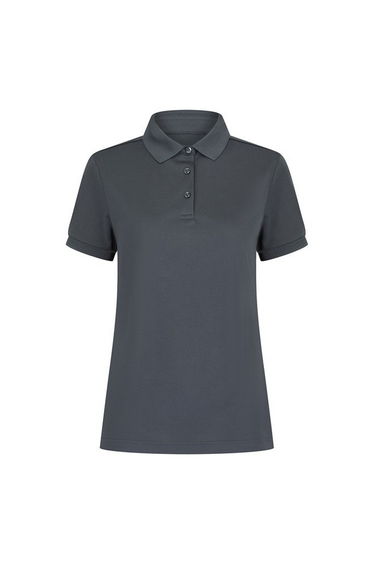 Henbury Womens/Ladies Recycled Polyester Polo Shirt - Charcoal Grey