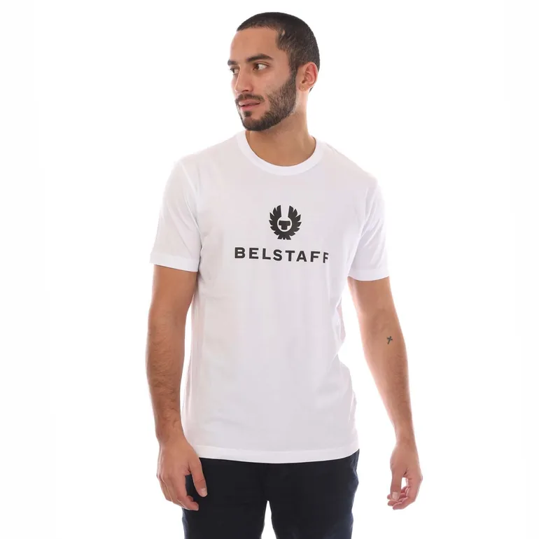 Men's Belstaff Cotton Jersey Signature T-Shirt in White