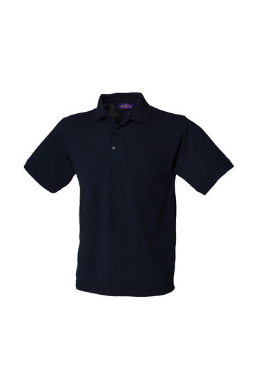 Henbury Mens Polycotton Heavy Polo Shirt - Navy