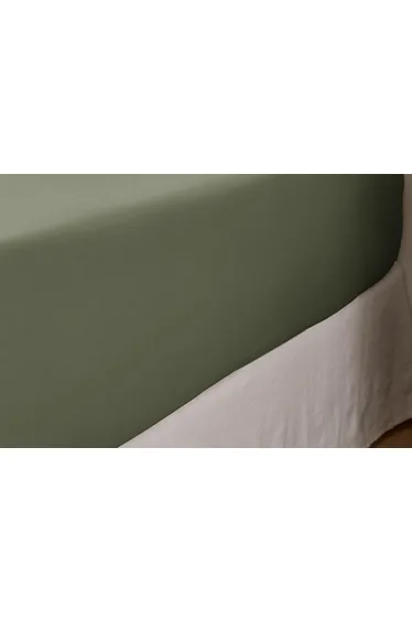 شرشف سرير قطن بحواف مطاطية ساتين بإرتفاع 30سم